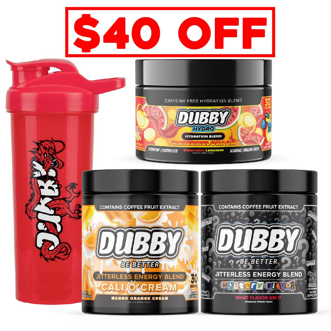 Big Dubby Bundle (2 Energy, 1 Hydration, 1 Rare Shaker)