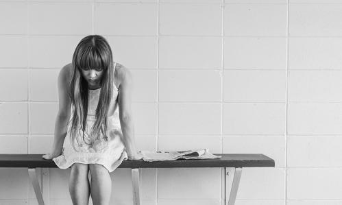 Sad worried woman with borderline personality disorder (bpd)