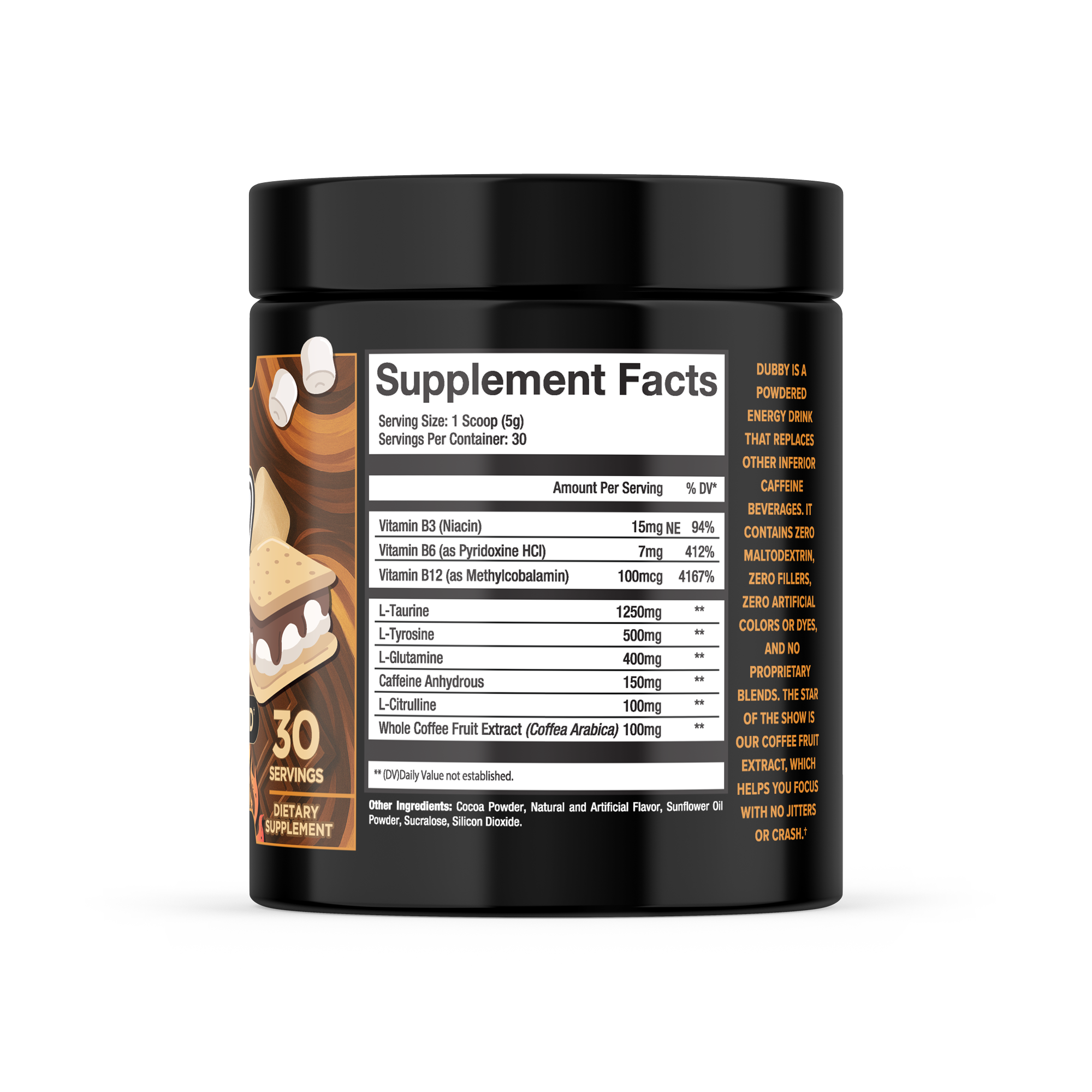 S'mores Flavor Energy Drink Tub